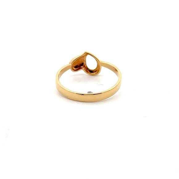 18K Gold Ring Heart 2.14 grams Size 7 - Picture 4 of 6